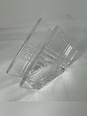 Vintage Crystal Napkin/ Letter Holder 4”X 5”